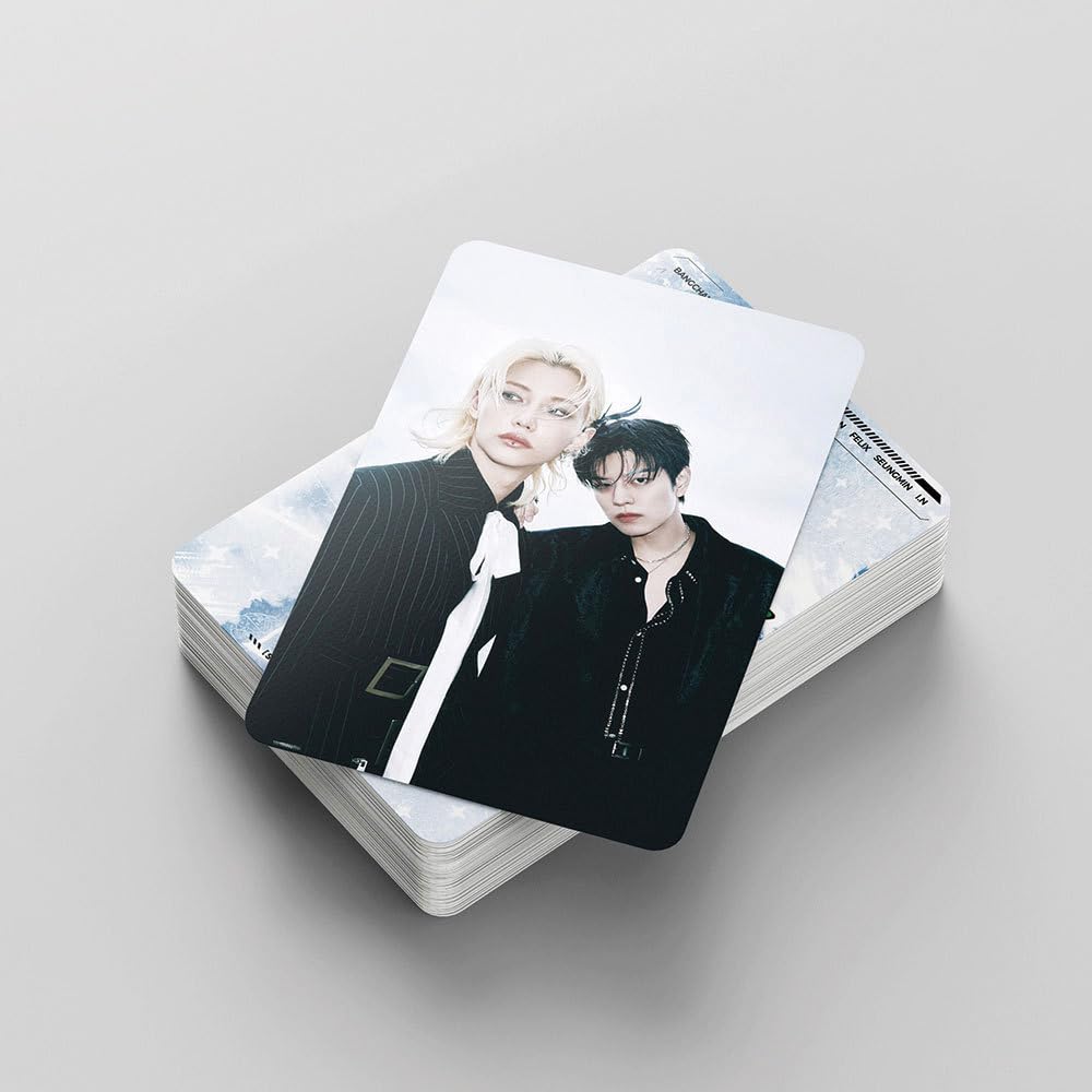 Stray Kids Photocard, 55 sztuk kart Kpop Stray Kids Lomo, nowy album, karty fotograficzne Kpop SKZ, must-have dla fanów K-pop (niebieskie)