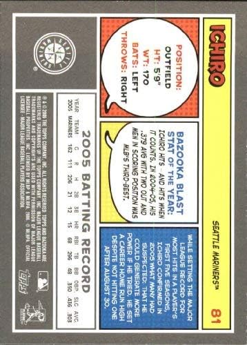 Miniatura 2 de 2006 Bazooka #81 Ichiro Suzuki MLB Baseball Trading Card