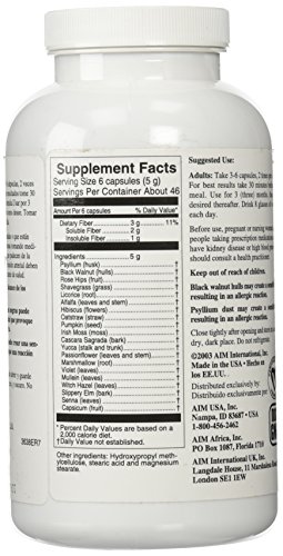 Aim International Herbal Fiberblend Capsules- 280 Capsules #TOP2