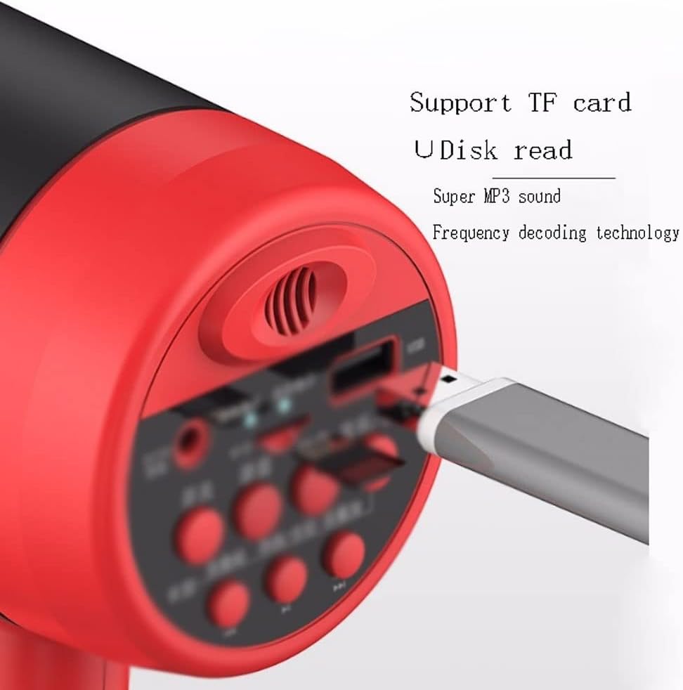 Megaphone Portable Megaphone Handheld Speaker, 30W Bullhorn Speaker,Adjustable Volume Control Outdoor Voice for Police & Cheerleading Bullhorn Amplifiers