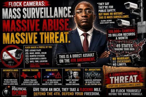 FLOCK CAMERAS EXPOSED: Mass Surveillance Without a Warrant? | Political Bomb Show