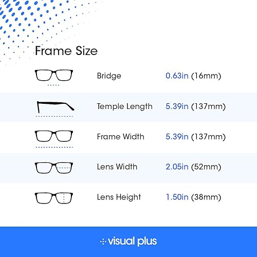 Miniatura 5 de Visual Plus Lentes de lectura con bloqueo de luz azul para hombres y mujeres, para computadora, juegos, TV con protección de luz azul (azul, 1.00 de
