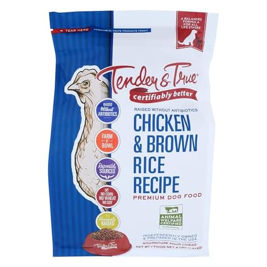Tender & True Antibiotic-Free Chicken & Brown Rice Recipe Dog Food, 4 lb