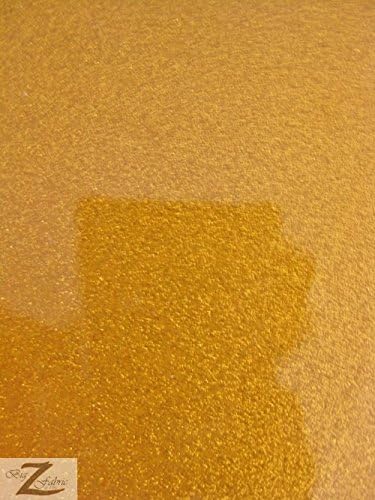 Vinyl Faux Fake Leather Sparkle Glitter Fabric by The Yard DIY Upholstery Accessories Decor (Gold)