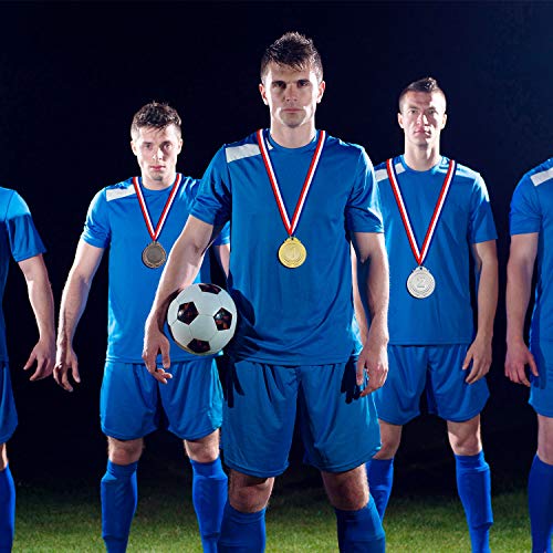 12 Pieces Award Medals 1st 2nd 3rd (Gold, Silver, Bronze) Metal Style Winner with Neck Ribbon, 2 Inches - Thumbnail 7