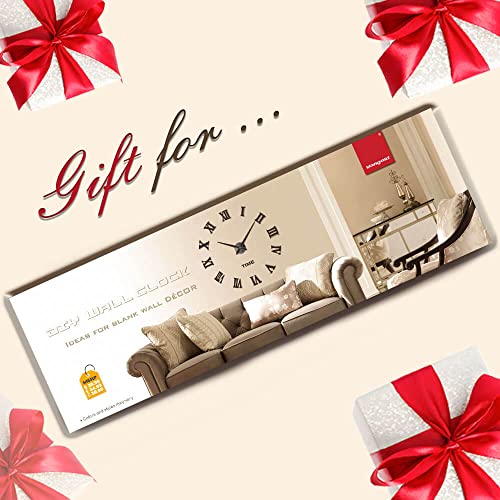 Vangold Wall Clock 26"~39",Super Long Warranty 90 Days, Free Replacement Quality Problems;Noble Stylish Oversized Numeral Modern Home For Living Room,Kitchen,Farmhouse,Fireplace(Mirror Silver) #TOP3