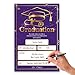 FujLoy 20 Cards with Envelopes, graduation party invitations 2026, 2026 College, High School, University Grad Celebration.（BT3） (Purple Gold)