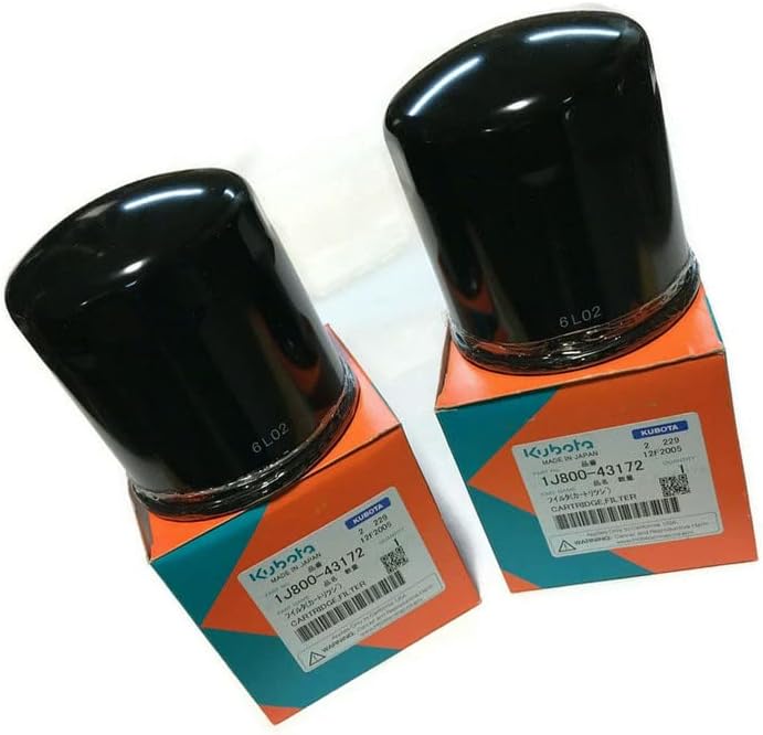 (AM) 1J800-43170 (2) Pack Superb Kubota OEM Genuine Fuel Filter 1J800-43172 Replaces and Many Other Models