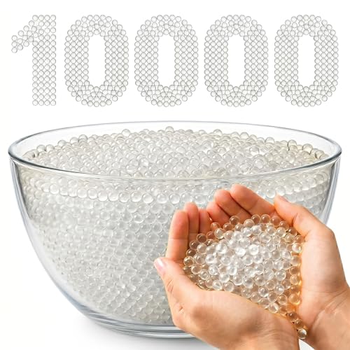 Image of Gel Balls 7-8mm Water Bullets for Blaster Gun, High Absorbent Water Beads Ammo, Non-Toxic Gel Blaster Refill Balls for Shooting Practice, Decoration & Play (White, 10000 Pcs)