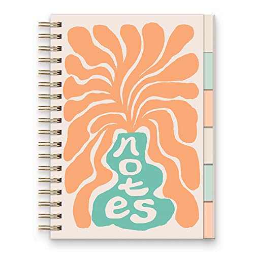 Carnet de notes floral Edith Studio Oh 192 pages lignées à onglets 17x21cm