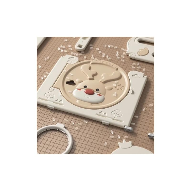 Parc Bébé Plastique ZH25, XXL 190x196cm Parc de Jeu avec Toboggan, Balançoire & Panier de Basket, Aire de Jeux Enfant Intérieur Extérieur, Centre d'Activités Pliable, Protection UV, Couleur Beige