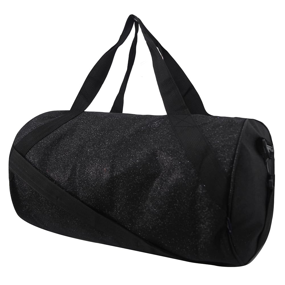 NGIL Medium Glitter Cheers Sports Gym Duffel Bag(Glitter-Black)