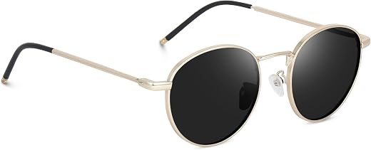 IFLASH Ponderable UV Protection Coating Round Sunglasses for Men and Women Classic Metal Sun Glasses