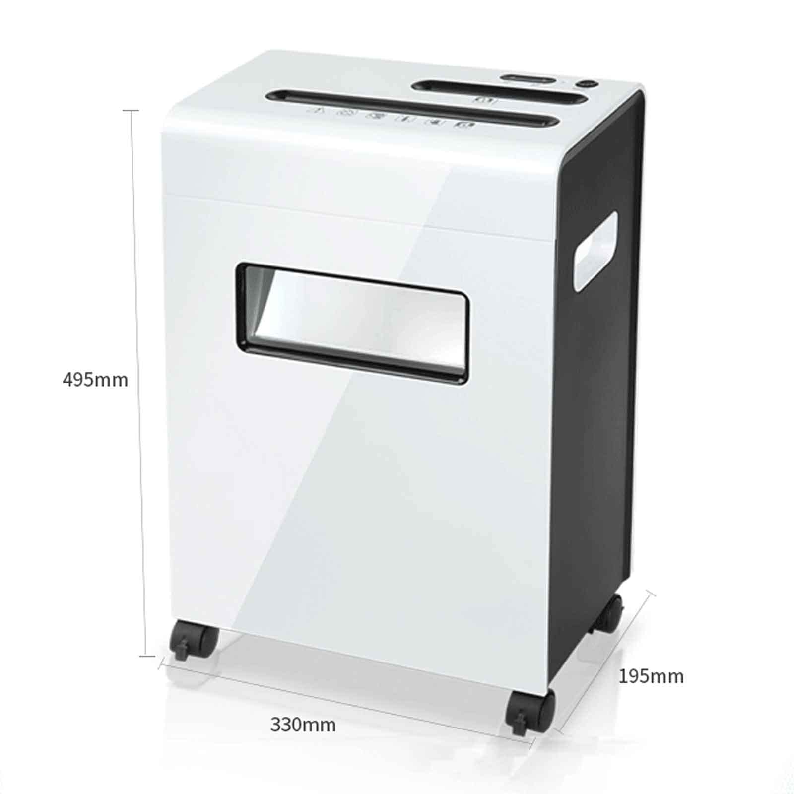 Distruggidocumenti Commerciale ad Alta Sicurezza da 8 Fogli 4x25mm Distruggidocumenti Portatile per Documenti d'ufficio, riservatezza a 4 Livelli, 10 Minuti di Lavoro Continuo, Supporto per Carte TR