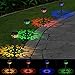 Produktbild OOWOLF LED Solarleuchten Garten 4 Stücke|Solar Gartenleuchte IP65 wasserdicht|LED Wegleuchte Solar 4 Farben bunt| Solarlampen Solarlicht für außen Garten Weg Patio Rasen Terrasse