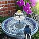 Solar Teichpumpe Für Außen, Springbrunnen Garten Solar, Solar Gartenbrunnen, Vogeltränke Balkon, Solarbrunnen Für Draussen, Solar Pumpe Wasser Fountain Vogelbad Diy Gartenteich Wasserspiel (4W)
