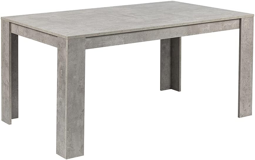 GIA Home Furniture Series Rectangular 59' x 35" Seamless Table top Dining Room Table, Cement Gray Finish