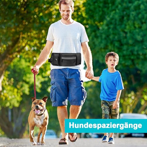 Polegas Leckerlitasche für Hunde,Futterbeutel Hundetraining,Verstellbarem Bund, Bauchtasche für Hund Zubehör mit Kotbeutelspender,Flaschenhalter, Reflektor,für Gassi, Training und Outdoor