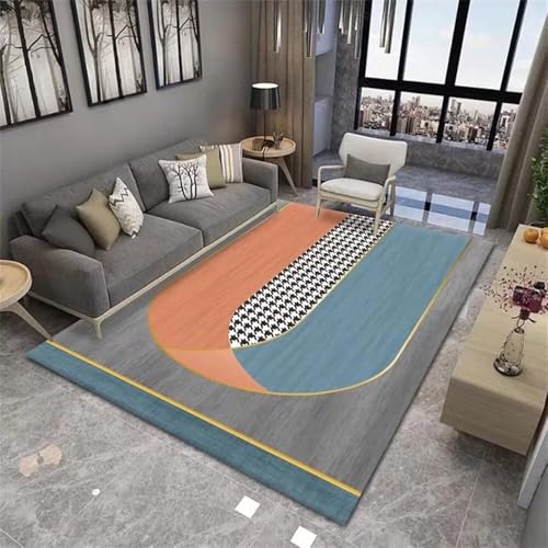 Tapis de sol extérieur bleu et gris pour repas en terrasse - 2