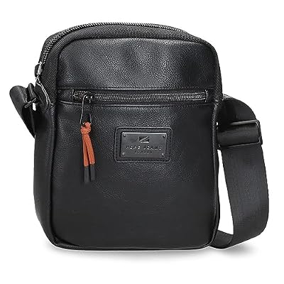 Pepe Jeans Egham Borsa da corriere Nero 17x22x6 cm Poliestere, Nero, Taglia unica, Tracolla