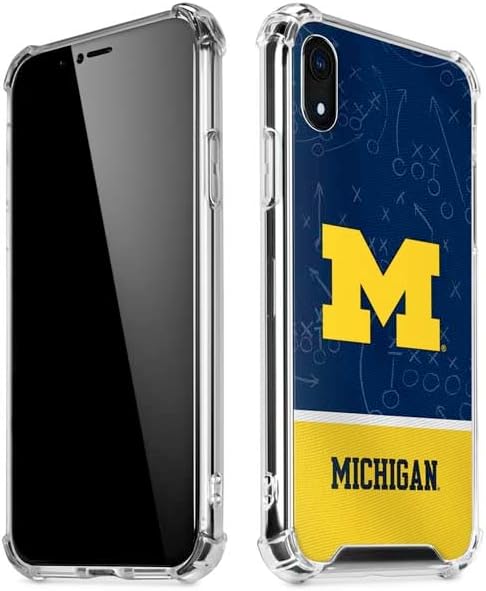 Skinit Clear Phone Case Compatible with iPhone XR - Officially Licensed University of Michigan M Logo Bold Design
