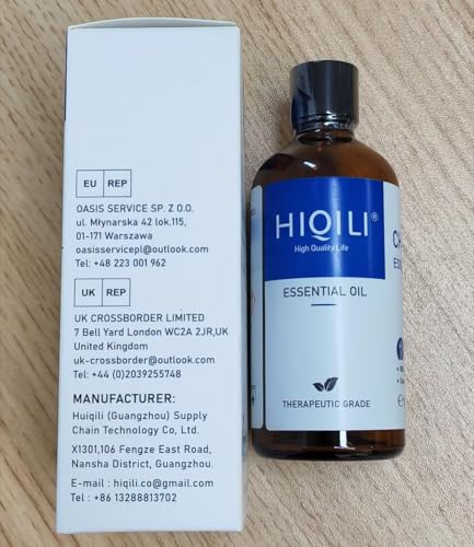 Image of HIQILI Chamomile Essential Oil for Skin & Hair, Diffuser, DIY Candles | Can be Used for Skin and Hair, Keeping Space Fresh, Relaxing, Well with Base Materials to Soaps and More -100ml / 3.38 fl oz