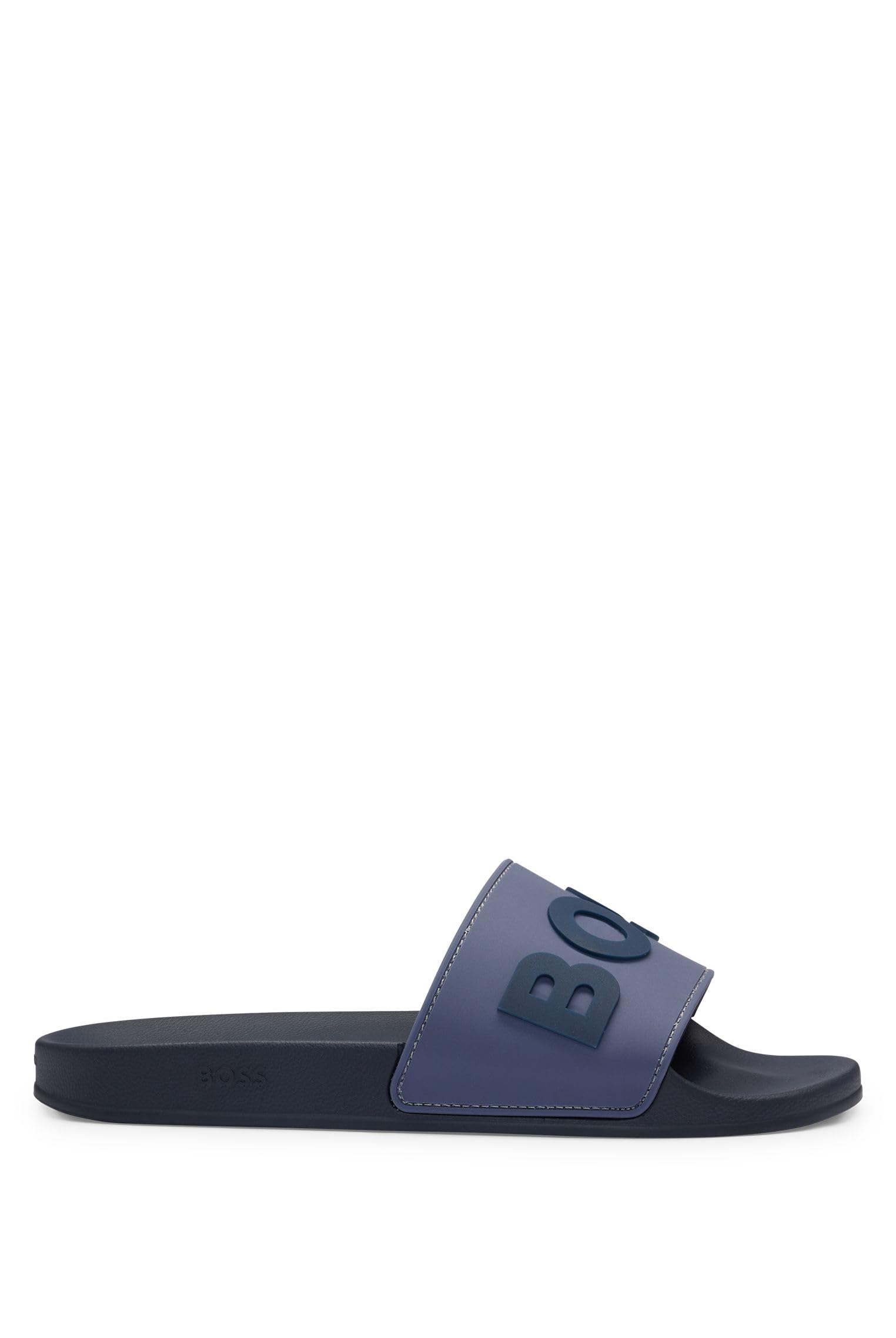 BOSS Mens Kirk Slid Rubber slides with raised logo detail Size