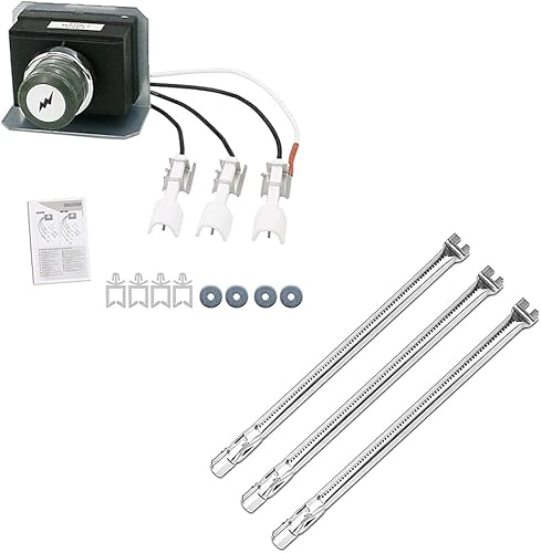 GRISUN 7628 Kit de encendido para parrillas de gas Genesis 310 y 320, kit de tubo de quemador 62752 de 19.5 pulgadas de repuesto para Weber Genesis