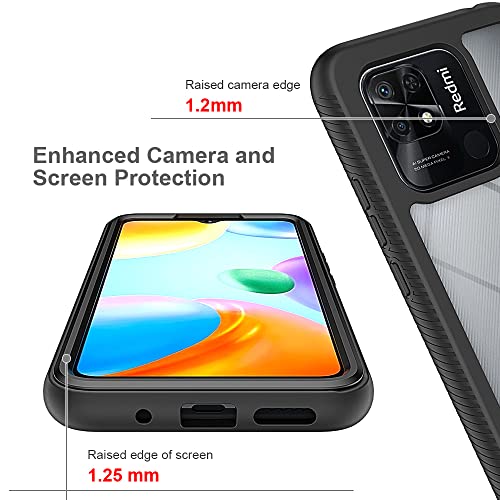 XINNI Case for Xiaomi Redmi 10C, 360 Degree Shockproof Protective All-Round Protection with Built-in Screen Protector - Image 2