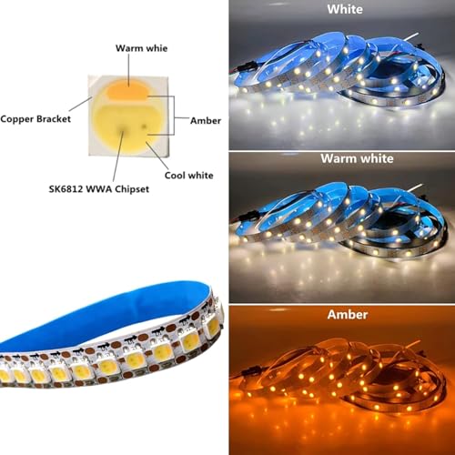Tira LED Pixel SK6812 WWA 5M 5V 60 LEDs/m Multicolor miniatura 2