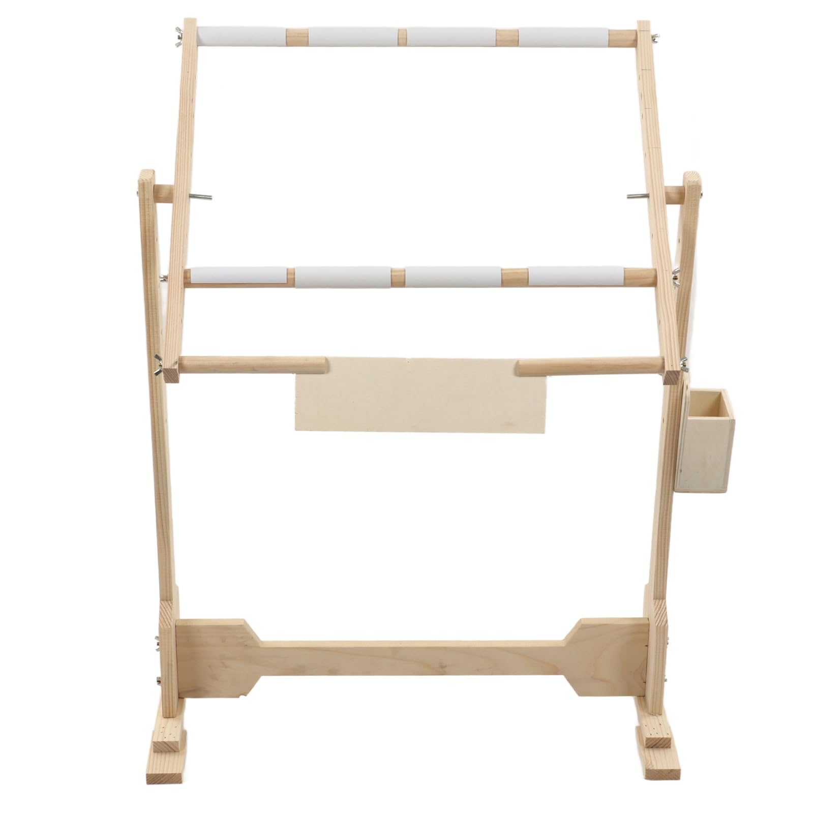 Support de Broderie en Bois Ejoyous, Hauteur Réglable 5 Niveaux, Rotation 360 Degrés, 100 cm, 32CT