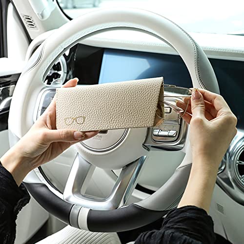 Image of K Luxury Women's Eyeglass Case Leather Soft Holder Pocket Cases Slim Travel Pouch for Sunglasses Eyeglasses Readers