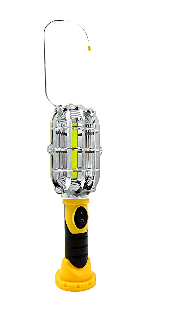 2 x bezprzewodowa lampa robocza LED z magnetyczną podstawą, lampa robocza bez użycia rąk, uchwyt obrotowy, kompaktowa i lekka, do użytku wewnątrz i na zewnątrz