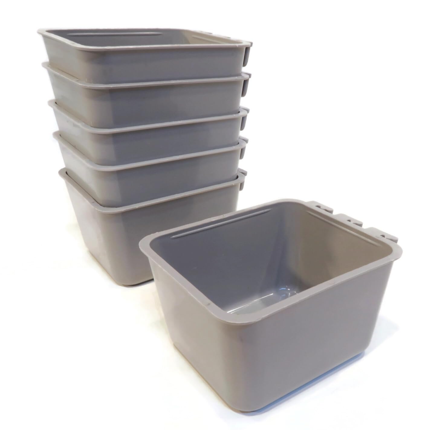 Rollers, Belts, Bearings, Pulleys and Much More- Replacement for 6-Pack - Gray Cage Bowls Made of Durable for Plastic for Farm Animals and Pets