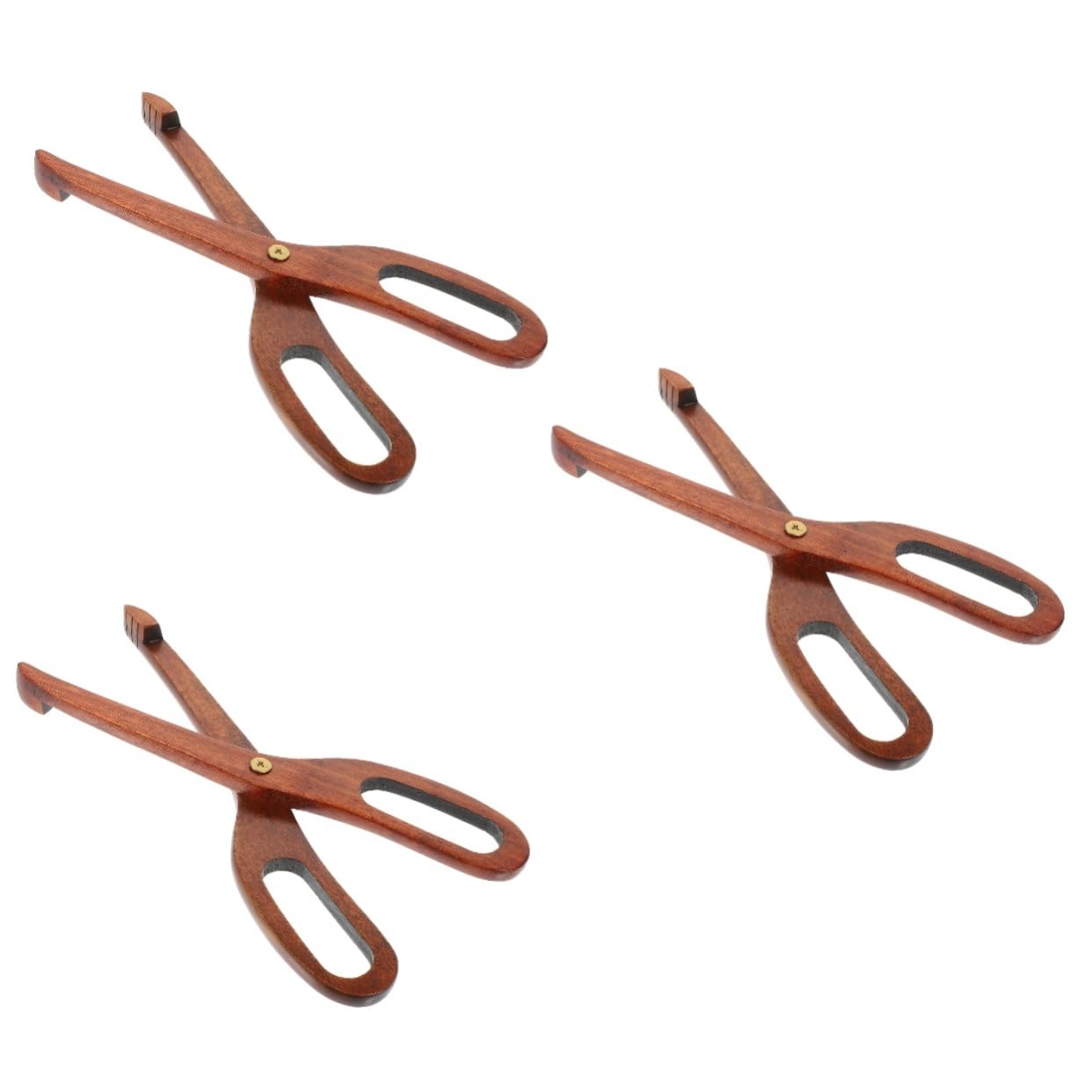 Pince bois scissor anti-glisse pour servir proprement salades et gâteaux