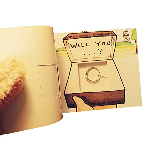 Livre flip book express amour bague Saint-Valentin originale