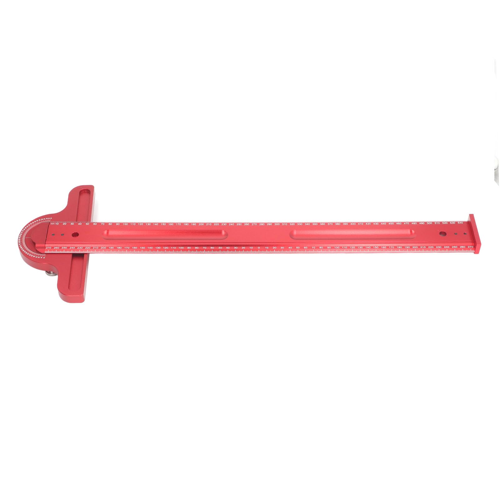 Squadra da falegnameria in lega di alluminio, 550 mm, strumento di misurazione dell’angolo, con scala incisa chiara da 0 a 180 gradi, a forma di T, per lavori di carpenteria e
