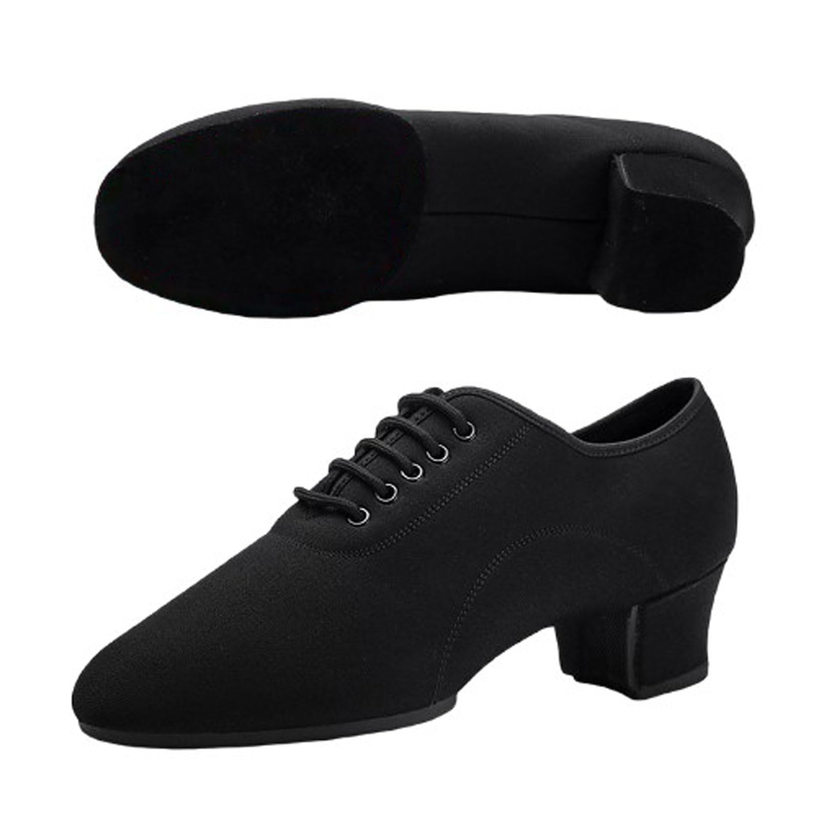 Viaoragiosa Men Ballroom Dance Shoes,Men Practice Dance Shoes,Salsa Latin Tango Practice Shoe For Male,Suede,Rubber,Lace Up,Split Sole,Breathable,for Salsa Latin Tango Dancing