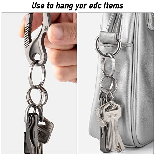 Image of TISUR Titanium Key Chain Rings, Heavy Duty Keychain Rings