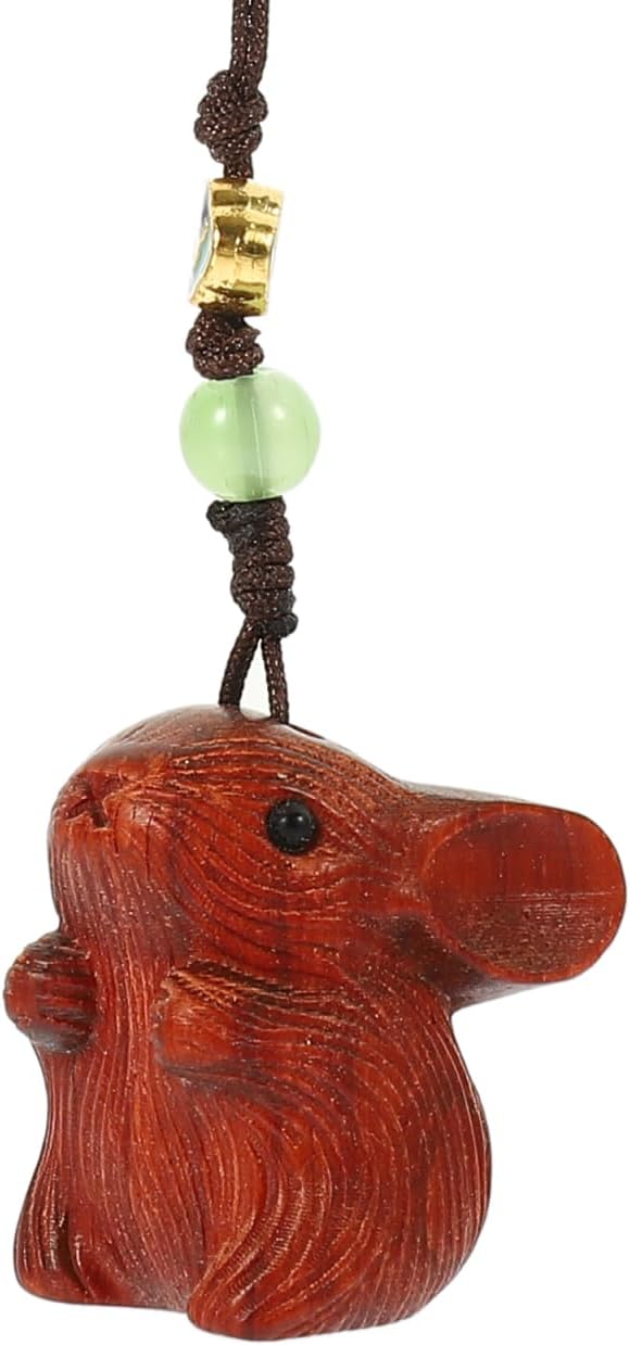 TEHAUX Bunny Phone Charm, Cute Wooden Keychain Charm for Women