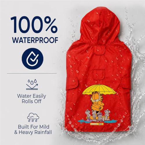 Image of Mutt of Course Garfield Collection Dog Raincoat | Extra Large Size for Large Dogs