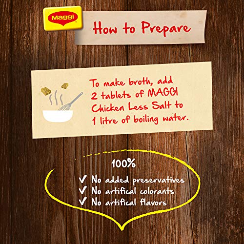 Image of Maggi Chicken Stock Cube Less Salt, 24x20 (480g)