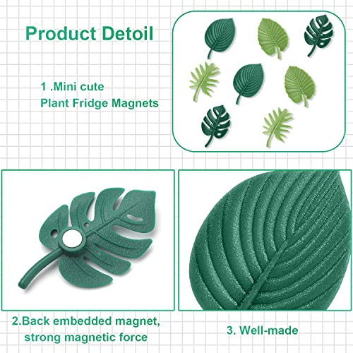 Set de 8 imanes decorativos de planta para frigorífico miniatura 4