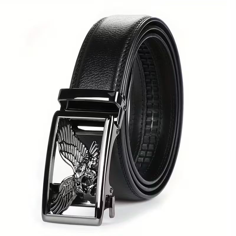 Image of WildHorn Men's Genuine Leather Belt for Men| Premium Auto-Lock Buckle | Adjustable up to 48 inch | Formal & Casual Wear | Micro-Adjust Fit | Stylish Gift Box Included