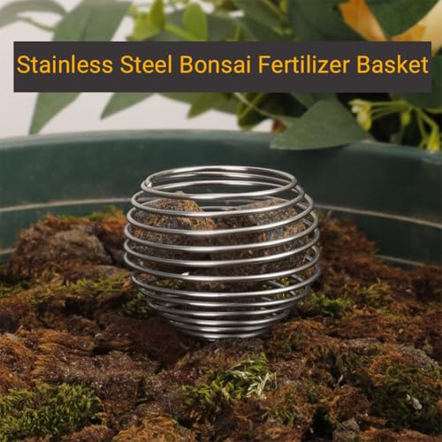 100 piezas canasta de malla para fertilizante acero inoxidable miniatura 3