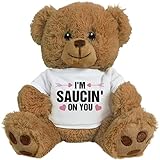 Customized Girl I'm Saucin' On You Ballin' Bear: 8 Inch Teddy Bear Stuffed Animal