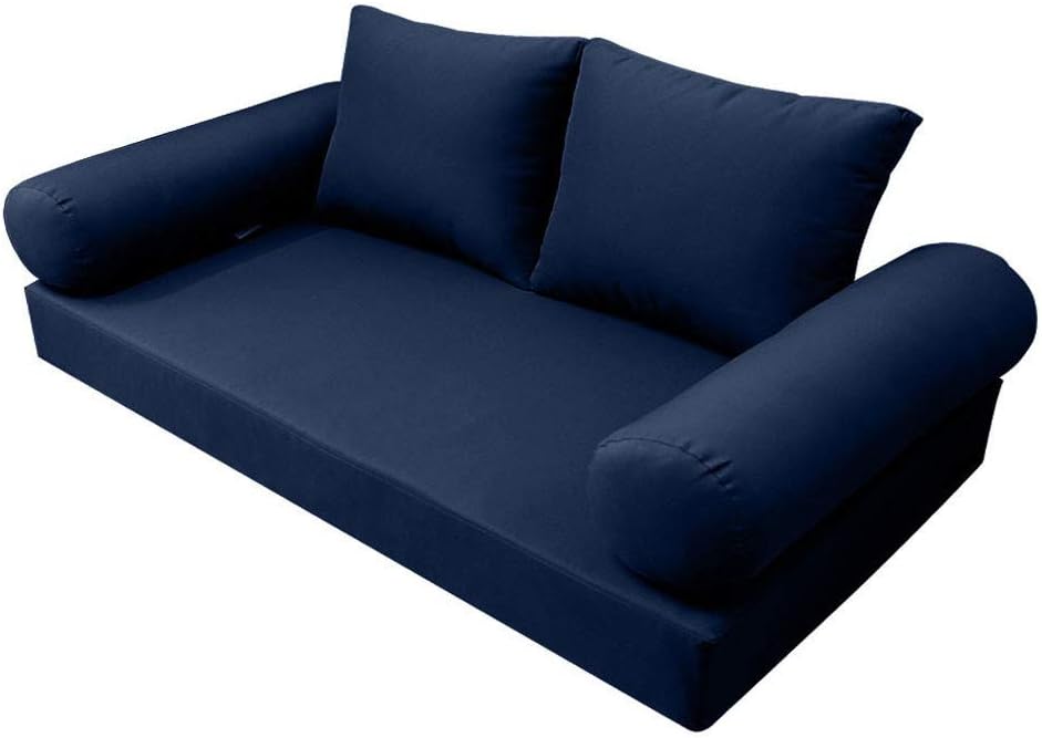 Prolinemax Style1 Crib Size 5PC Knife Edge Outdoor Daybed Mattress Cushion Bolster Pillow Complete Set AD101