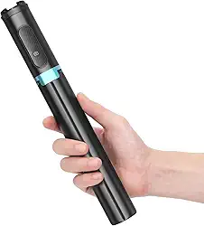 Tobeape Tripé para Celular 1,45m, Bastão de Selfie 3 em 1 com Tripé Dobrável e Controle Remoto Bluetooth, Suporte Extensível para iPhone e Android, Ideal para Viagem, Vlogs, Fotos e Vídeos – Preto