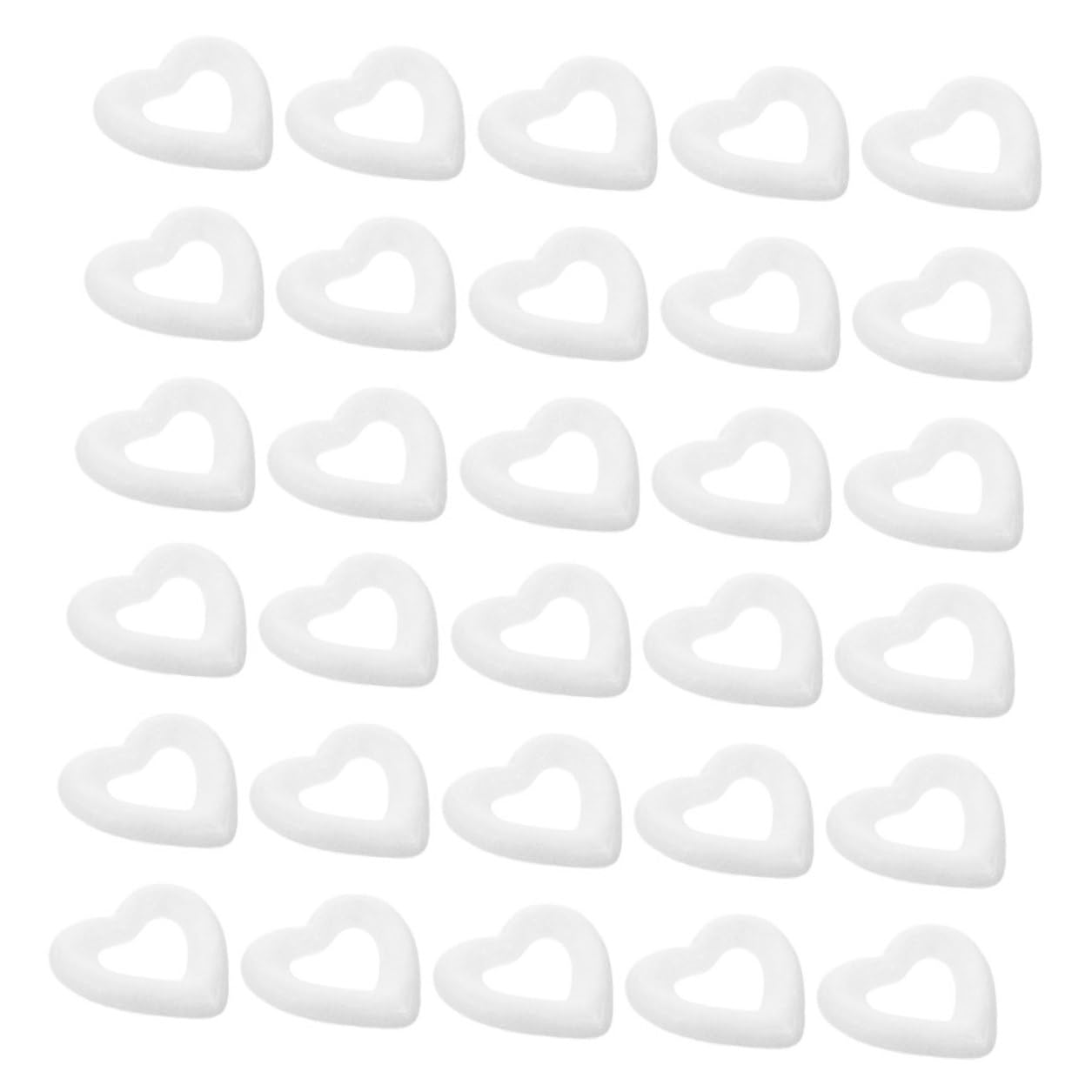 Cœurs en mousse blanche DOITOOL : accessoires personnalisables 6 cm pour célébrer votre amour