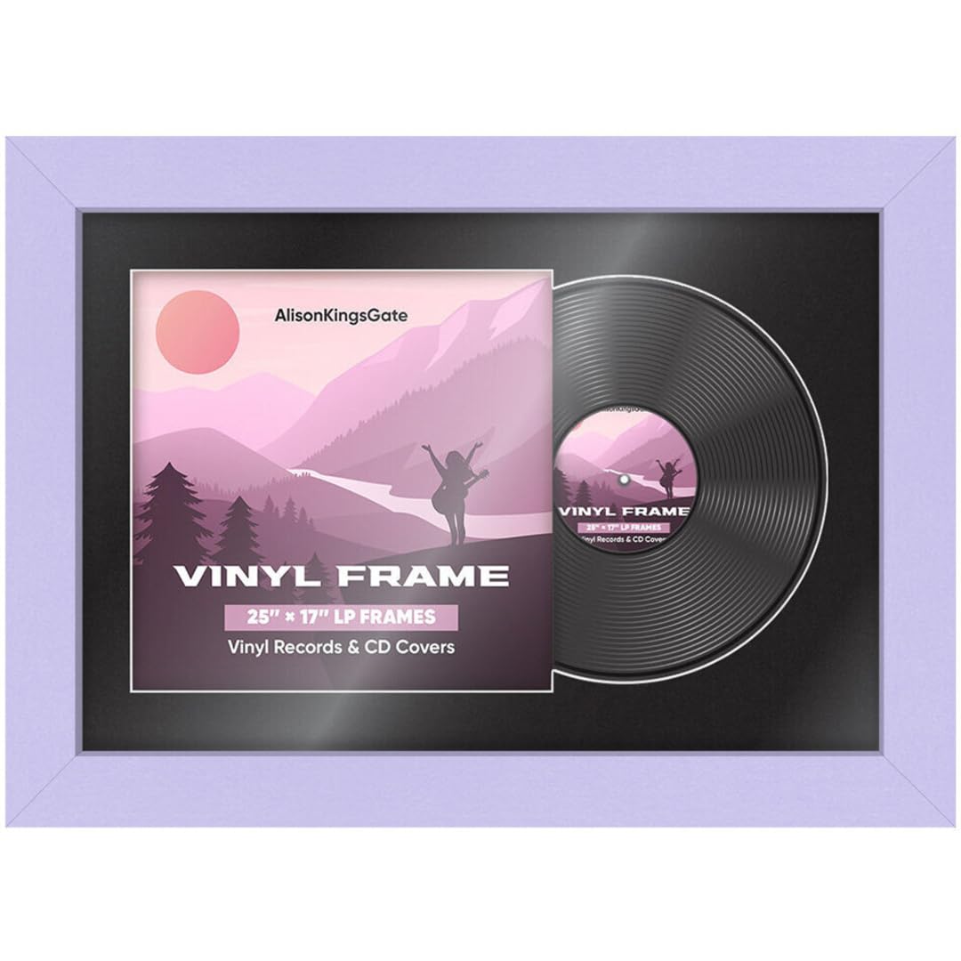 Alison Kingsgate 25x17 Purple Vinyl Record Frame for LP & Album